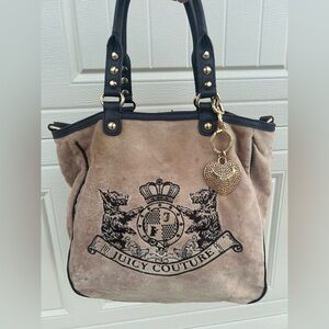 Vintage! Y2K Original JUICY COUTURE Scottie Daydreamer Velour Bag.